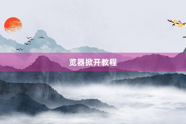 览器掀开教程