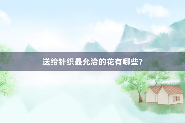 送给针织最允洽的花有哪些？